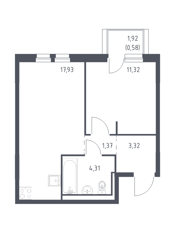 Продажа 1-комн квартиры в новостройке Новосаратовка д., Покровская Дорога ул.,  к. 1.1