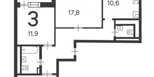 3-комн квартира ул Кедрова,  д. 16,  к. 3