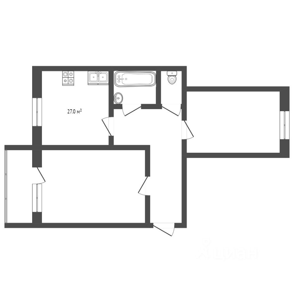 Продажа 2-комн квартиры на вторичном рынке Кубинка-1 городок,  д. к16
