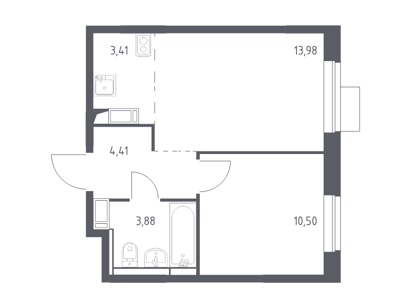 Продажа 1-комн квартиры в новостройке Юрлово д., Пятницкая ул.,  к. 2.1