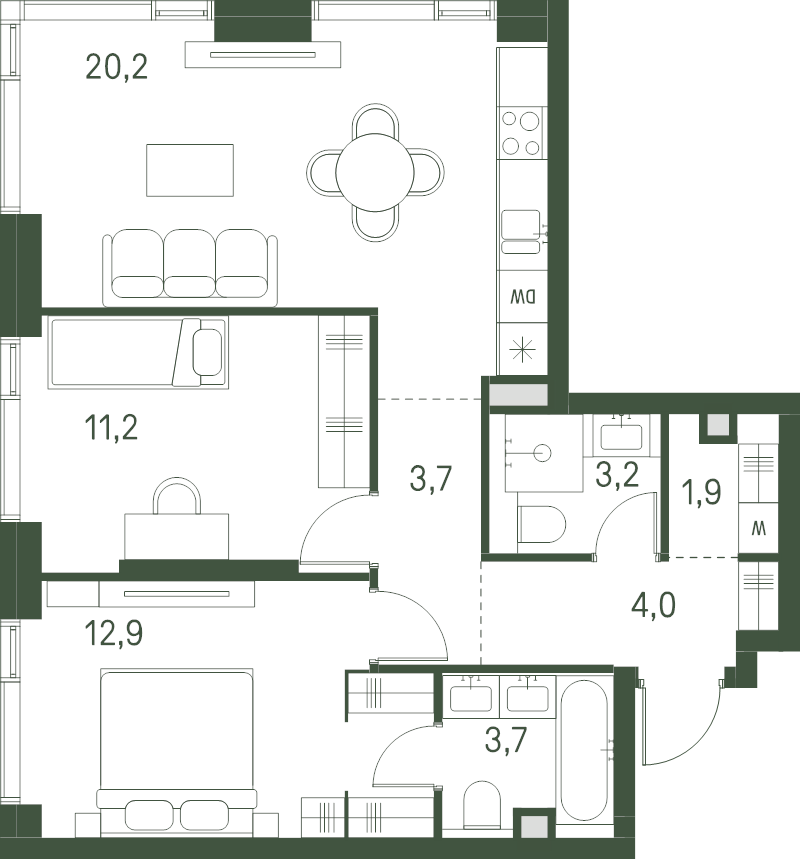 Продажа 2-комн квартиры в новостройке Москва г., Волоколамское ш.,  к. 2.3