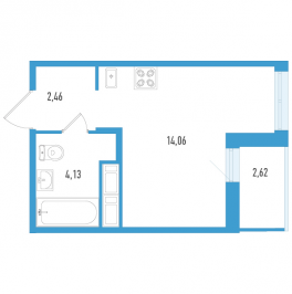 Продажа студии Шушары п., Окуловская ул.,  к. 1