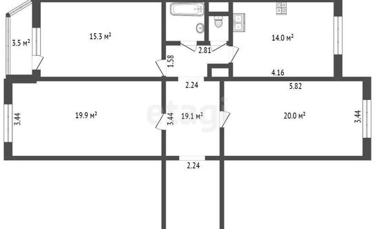 Продажа 3-комн квартиры на вторичном рынке Предпортовый 5-й проезд,  д. 8,  к. 1