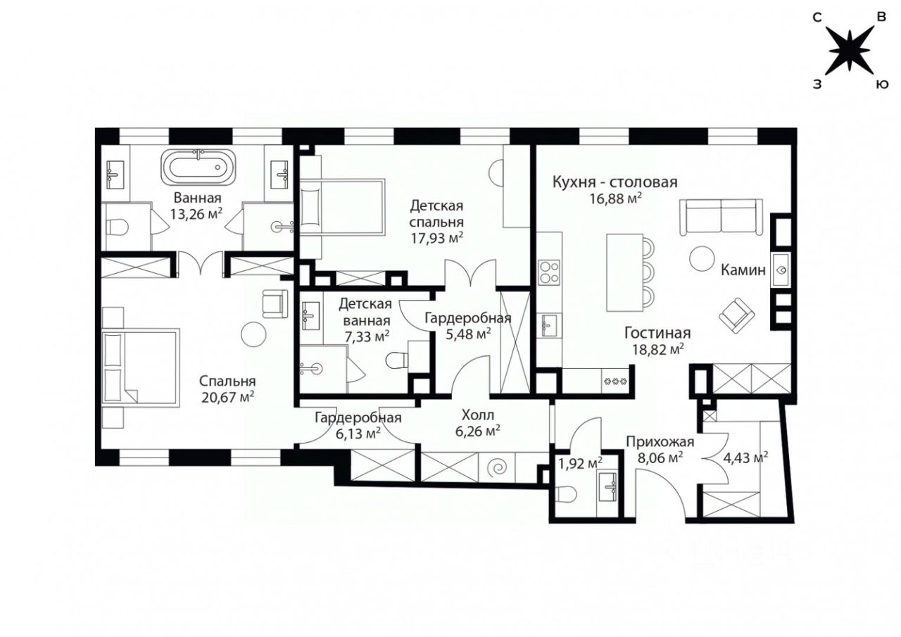 Продажа 3-комн квартиры на вторичном рынке Потаповский переулок, 6С1