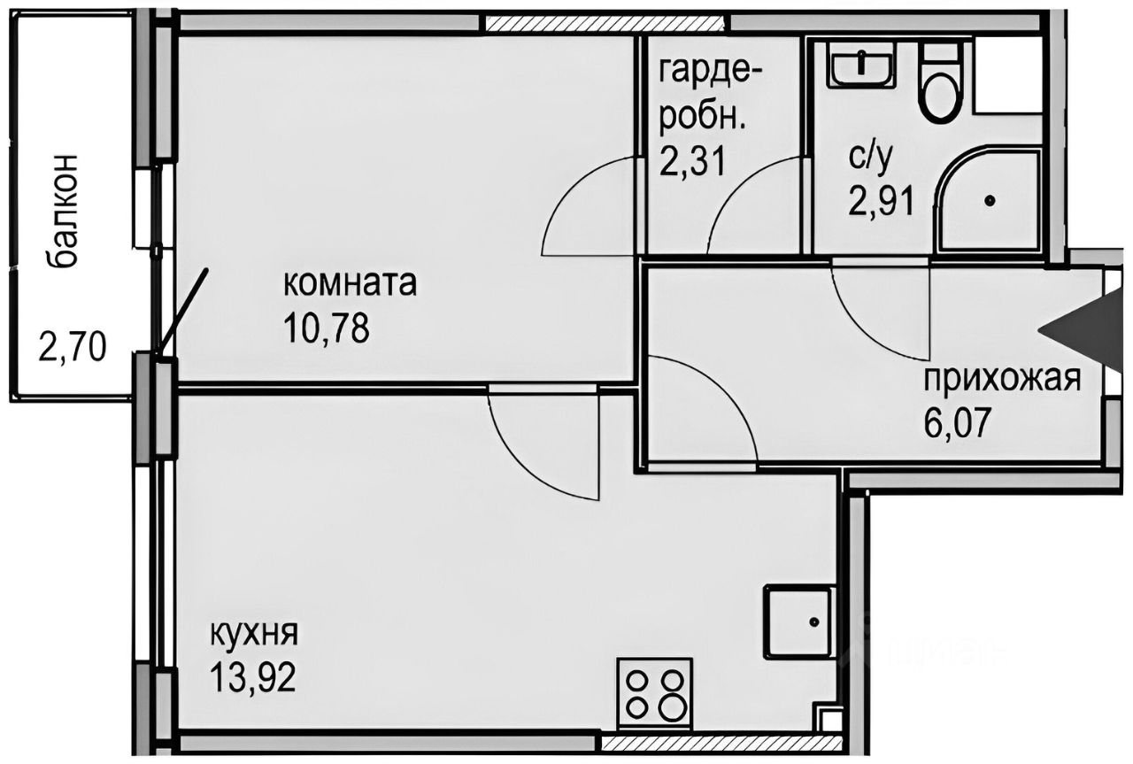 Аренда 1-комн квартиры на вторичном рынке шоссе Суздальское, 22к2
