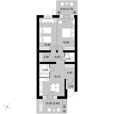 Продажа 2-комн квартиры в новостройке Апрелевка г., Киевское ш.,  к. 2
