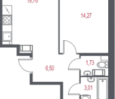 Продать Квартиры в новостройке Пушкин г., 1-я линия, территория Лесное   1.2
