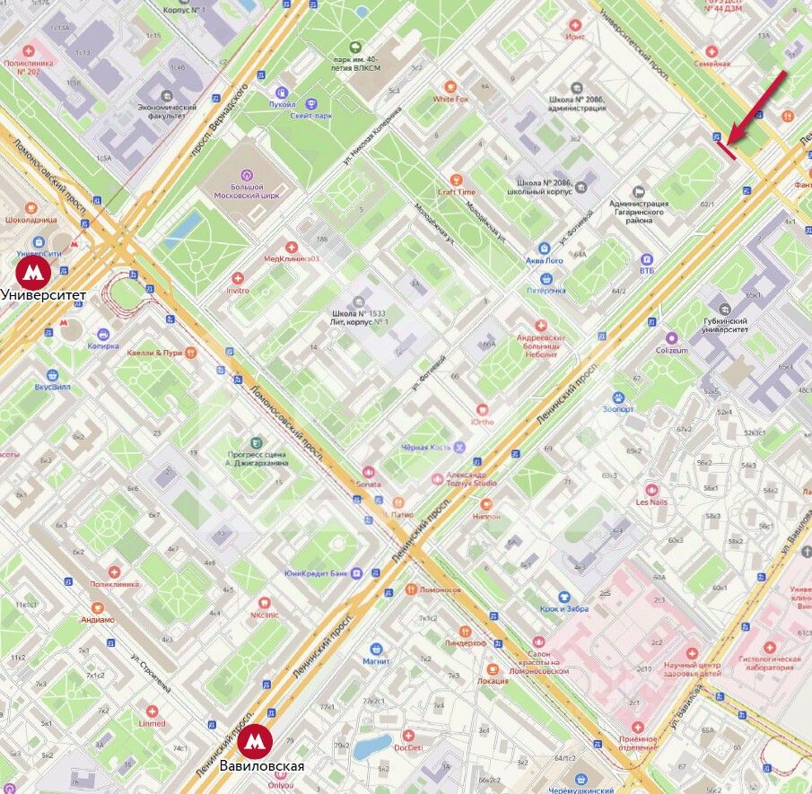 Аренда ПСН Ленинский пр-кт,  д. 62/1