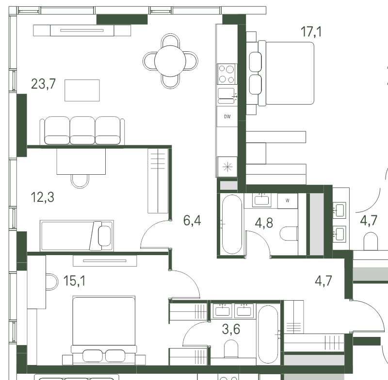 Продажа 2-комн квартиры в новостройке Москва г., Волоколамское ш.,  к. 2.1