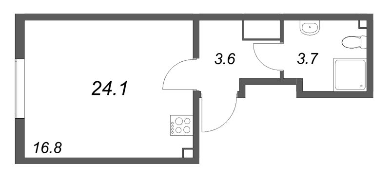 Продажа студии Ковалево п., Поперечная ул.,  к. 2