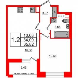 Продажа 1-комн квартиры в новостройке ул. Кубинская