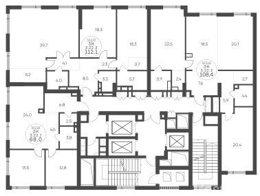 Продажа 3-комн квартиры в новостройке Крылатская ул,  д. 33 к2