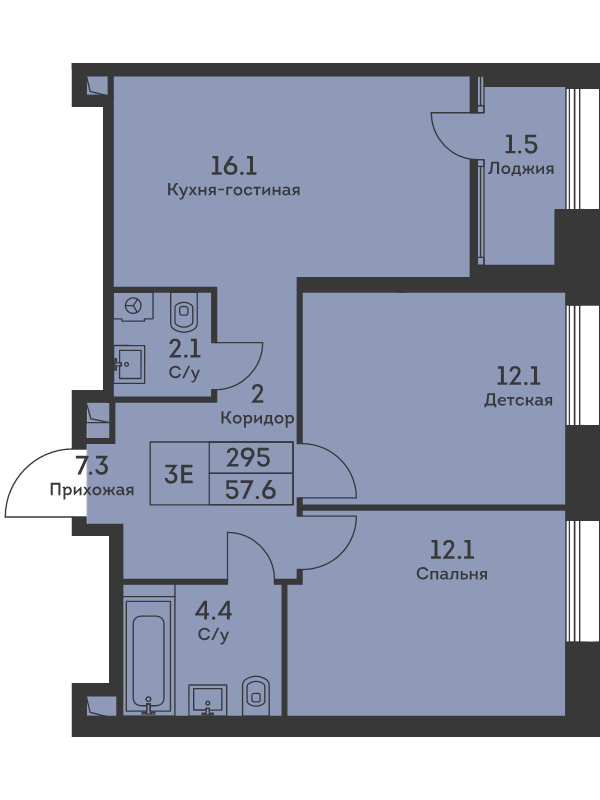 Продажа 2-комн квартиры в новостройке Москва г., Дербеневская ул.,  к. 2