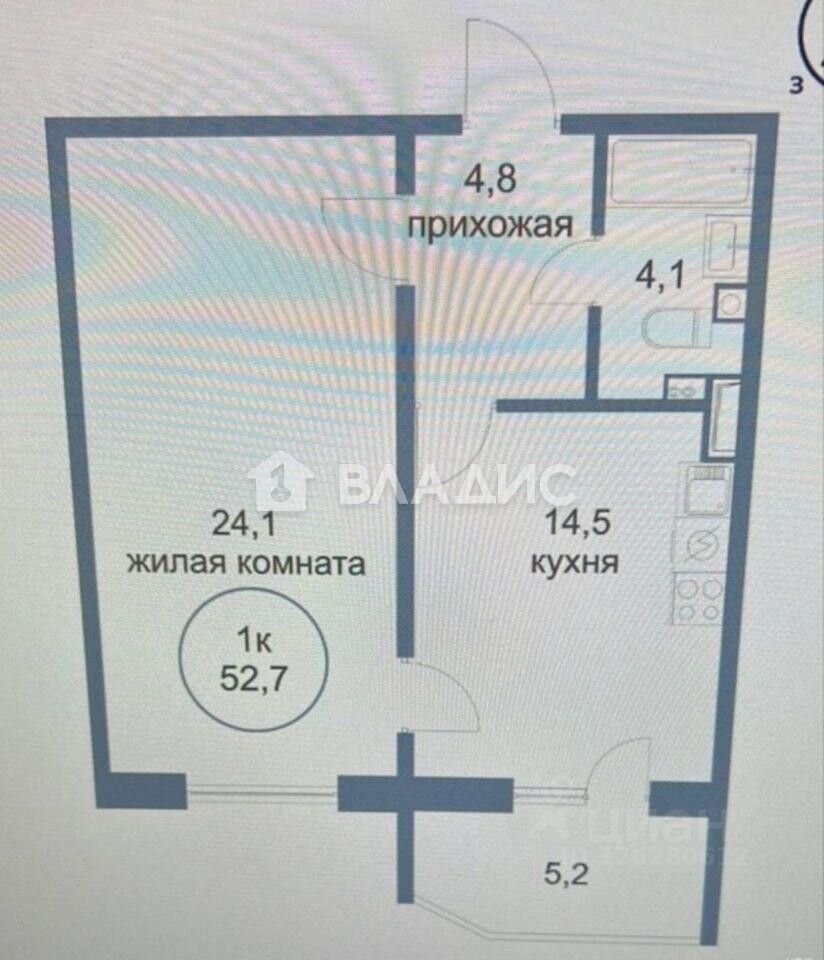 Продажа 1-комн квартиры на вторичном рынке Голубое пгт, бульвар Парковый, 2к1