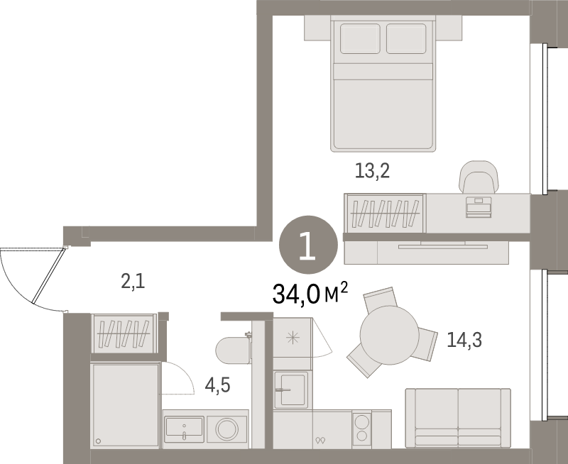 Продажа 1-комн квартиры в новостройке Головнина б-р,  к. 2-2