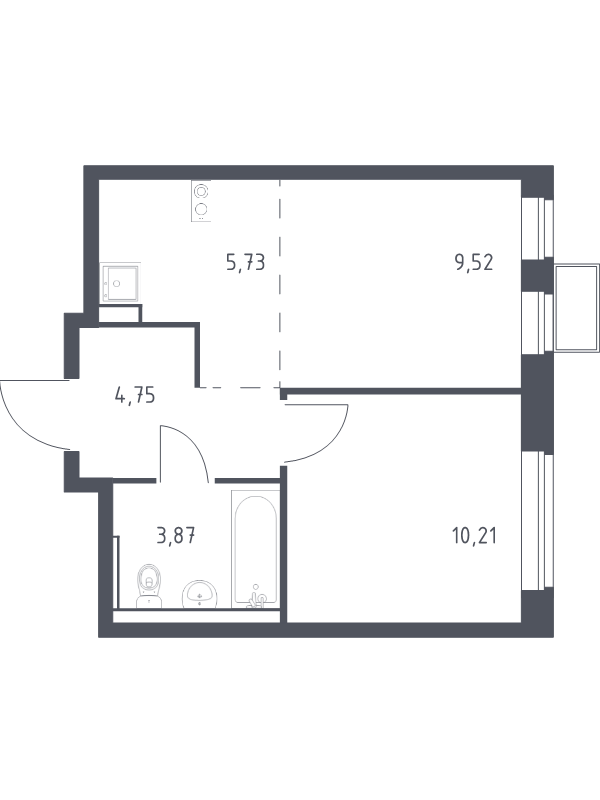 Продажа 1-комн квартиры в новостройке Егорово п., Колхозная ул.,  к. 3.2