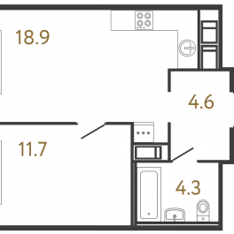 Продажа 1-комн квартиры в новостройке Санкт-Петербург г., Обводного кан. наб.,  к. 1