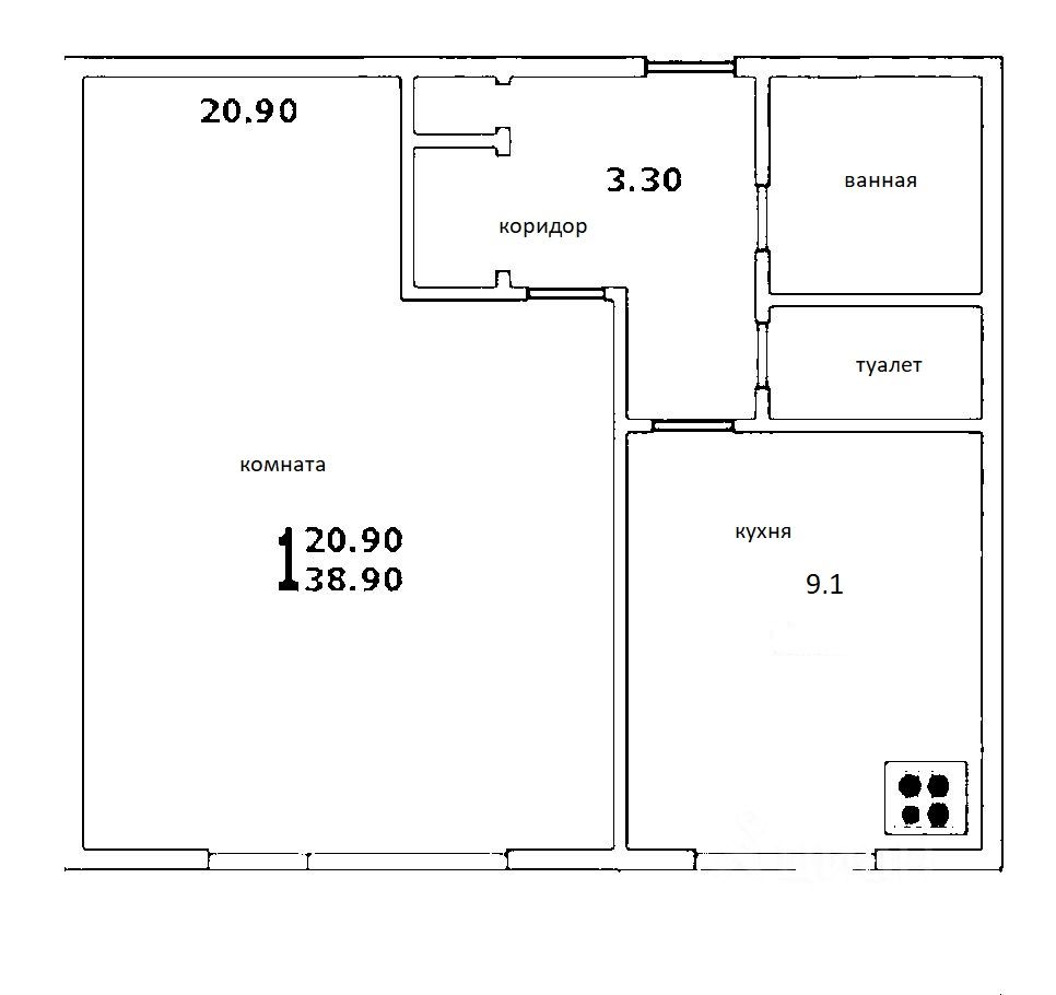 Аренда 1-комн квартиры на вторичном рынке улица Чечулина, 14