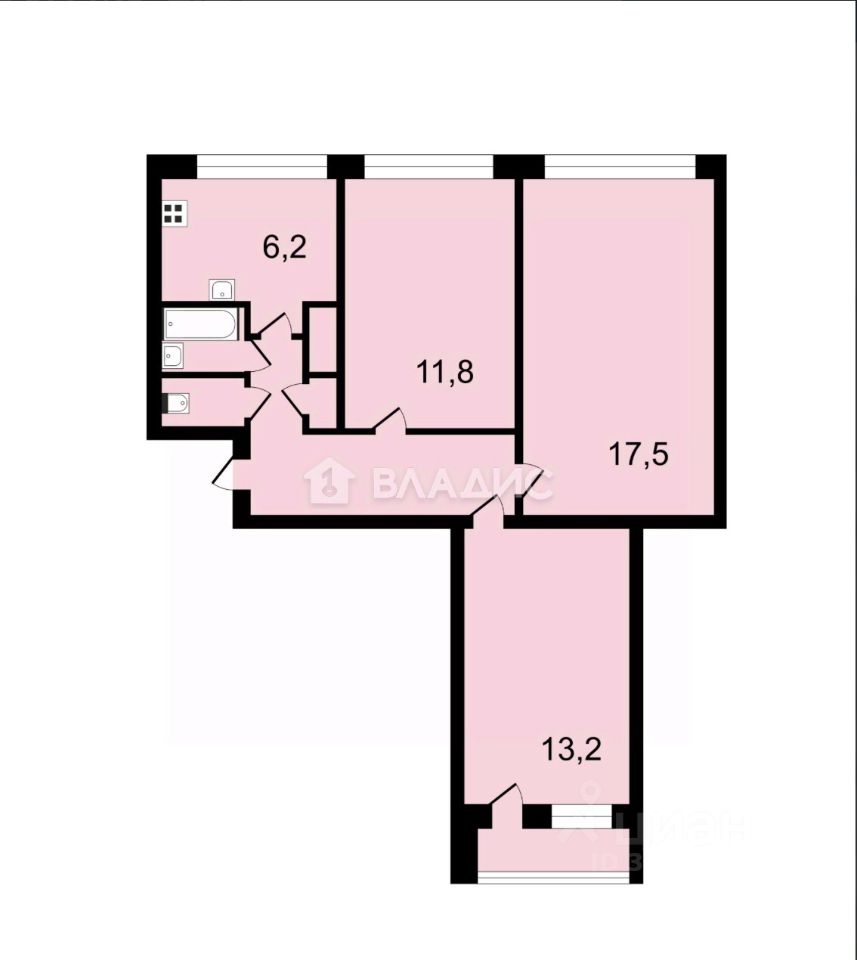 Продажа 3-комн квартиры на вторичном рынке улица Добровольцев, 18
