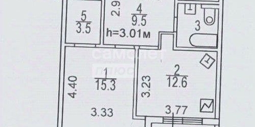 1-комн квартира Смольная улица, 49