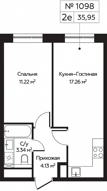Продажа 1-комн квартиры в новостройке Москва г., Пятницкое ш.,  к. 1