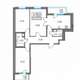 Продажа 3-комн квартиры на вторичном рынке Ипподромный переулок,  д. 1 к1
