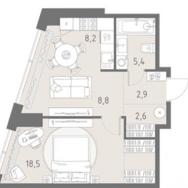 Продажа 2-комн квартиры в новостройке Верейская улица,  д. 23