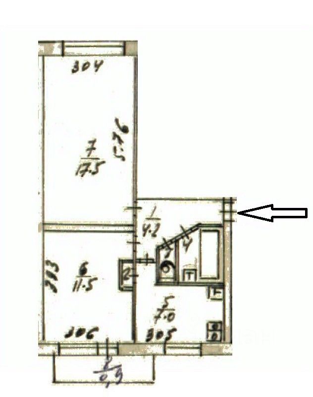 Продажа 2-комн квартиры на вторичном рынке Западный мкр, улица Рабочая, 45