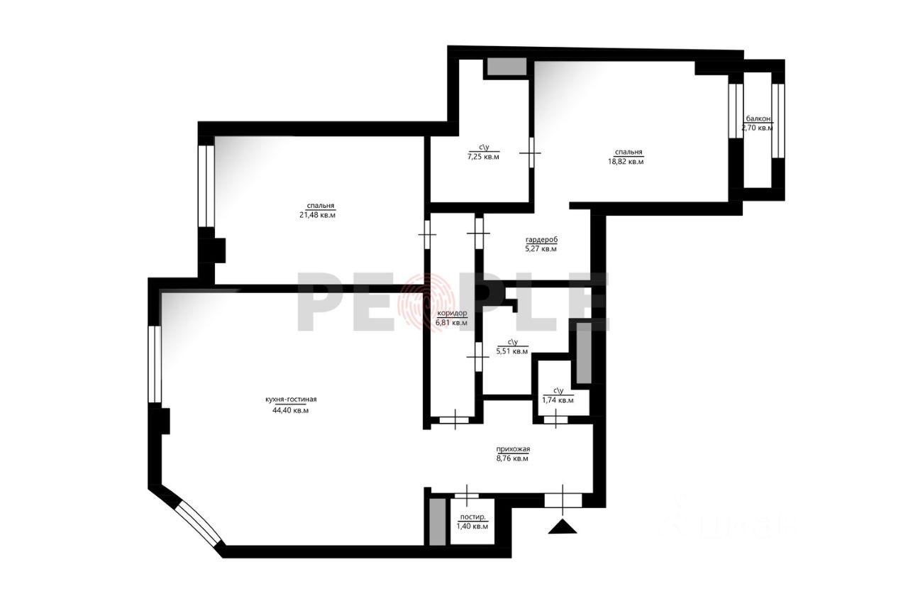 Продажа 3-комн квартиры на вторичном рынке улица Фадеева, 4А