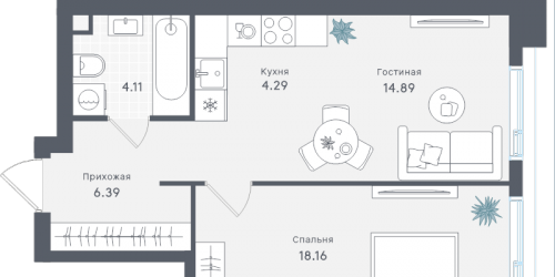 1-комн квартира Москва г., Сокольнический Вал ул.,  к. 2