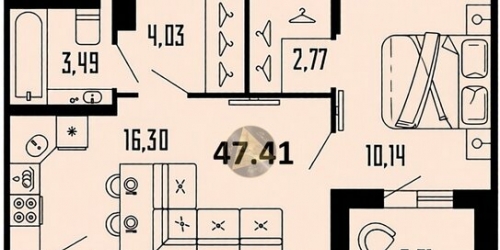 1-комн квартира ул Алтайская,  д. 37