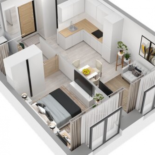 1-комн квартира ул Заречная,  д. 46,  к. 2