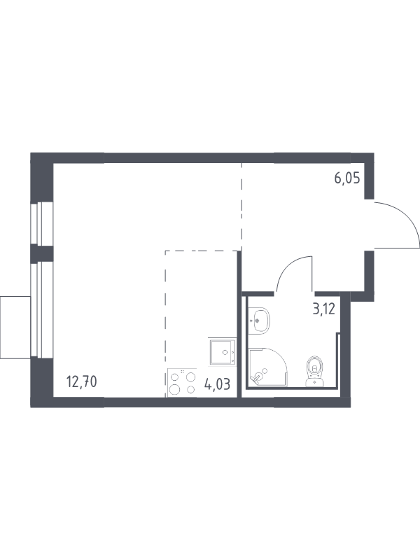 Продажа студии Москва г., Ленинградское ш.,  к. 4