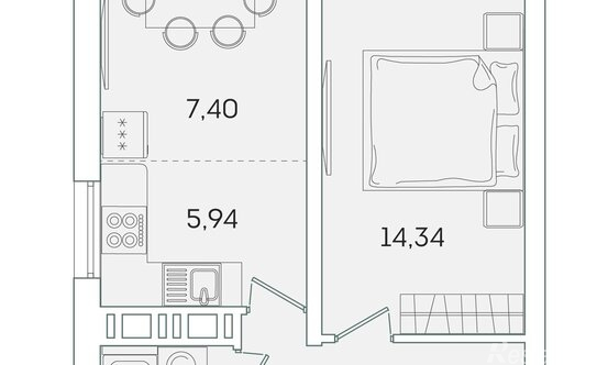 Продажа 1-комн квартиры на вторичном рынке Мурино г, Графская ул