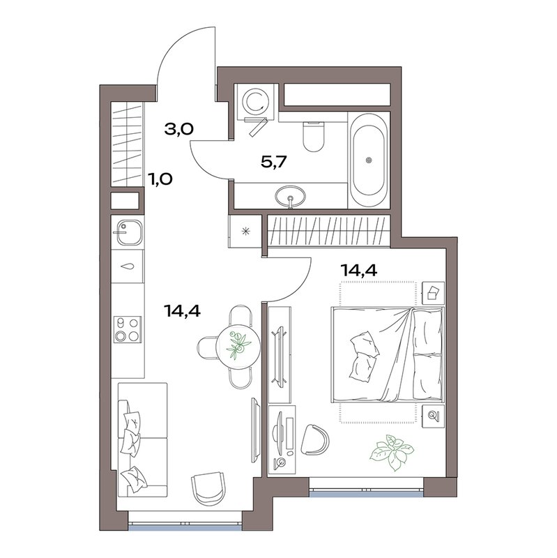 Продажа 1-комн квартиры в новостройке Москва г., Дубнинская ул.,  к. 12