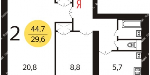 2-комн квартира Тайнинская улица,  д. 24