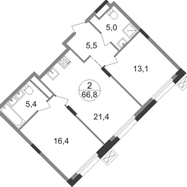 Продажа 2-комн квартиры в новостройке Заречье п., Каштановая ул., к. 2.1 Продажа 2-комн квартиры в новостройке Заречье п., Каштановая ул., к. 2.1