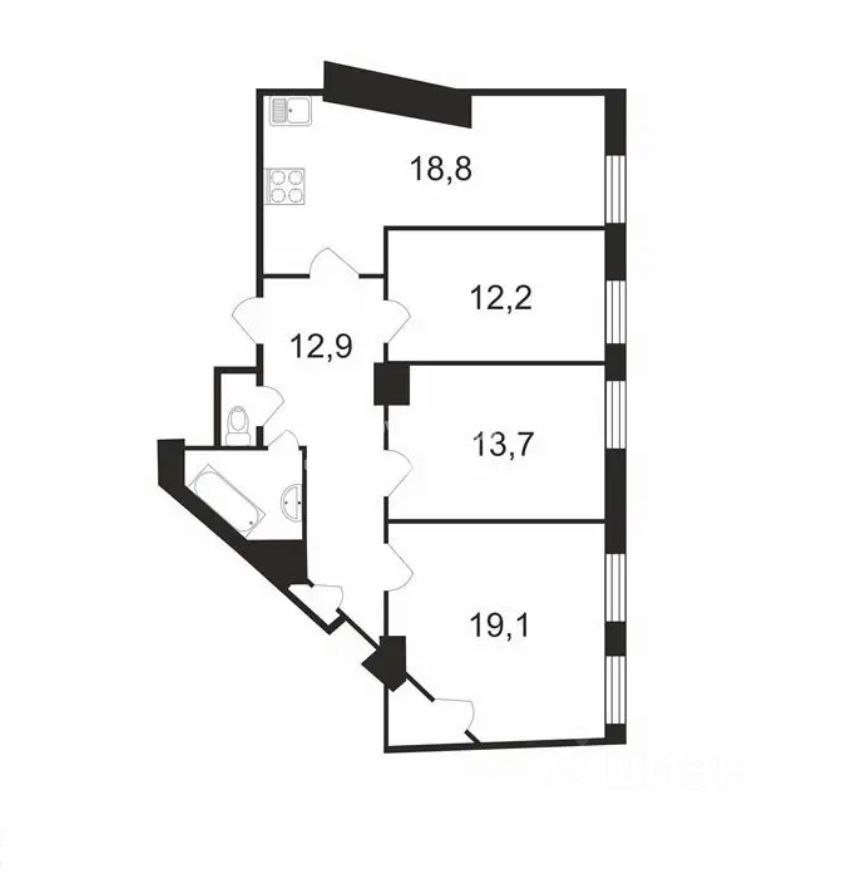 Продажа 3-комн квартиры на вторичном рынке Невский проспект, 146