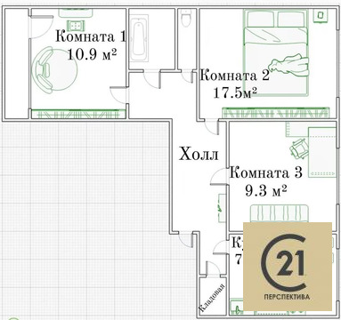 Продажа 3-комн квартиры на вторичном рынке Жуковский, ул. Гудкова,  д. 7