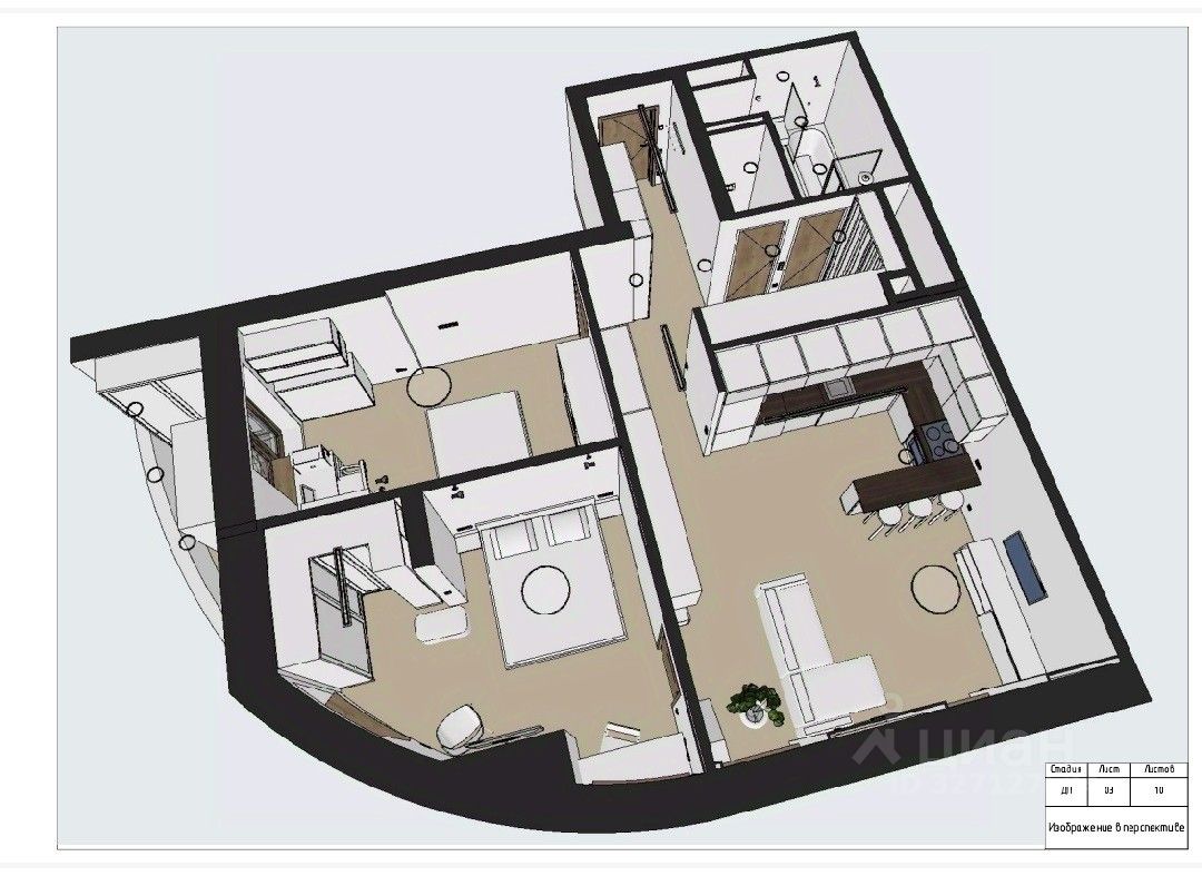 Продажа 3-комн квартиры на вторичном рынке 1-й Новомихалковский проезд, 2К1