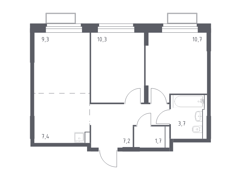 Продажа 2-комн квартиры в новостройке Мякинино д., 4-я Мякининская ул.,  к. 1