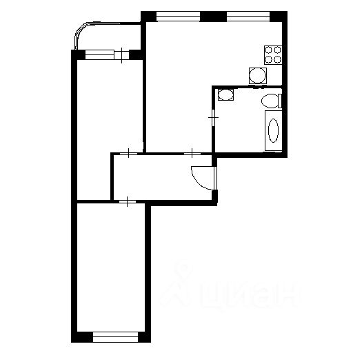 Аренда 2-комн квартиры на вторичном рынке Караваевская улица, 2К1