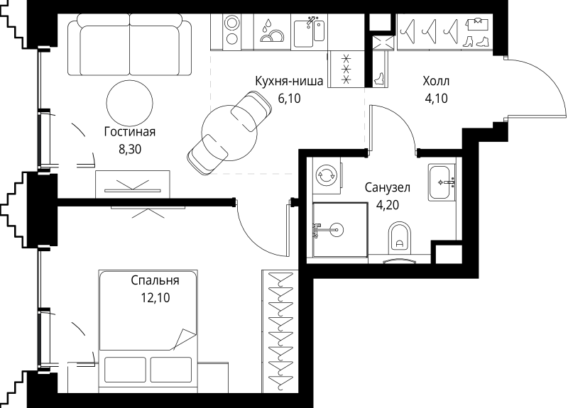 Продажа 1-комн квартиры в новостройке Москва г., Верейская ул.,  к. SET.1.2