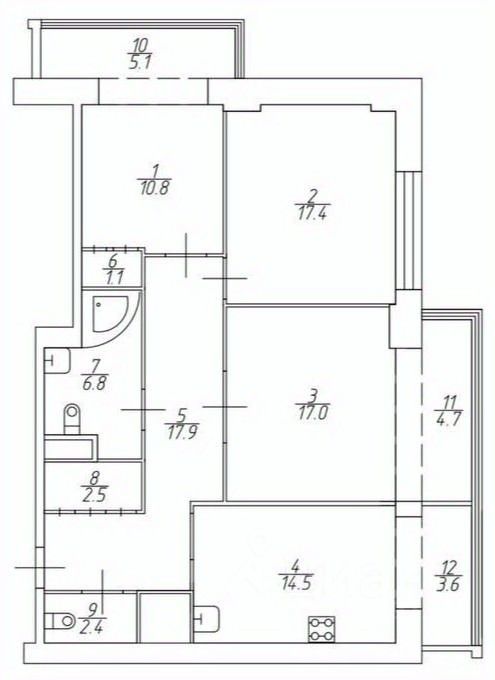 Продажа 3-комн квартиры на вторичном рынке Дмитровское шоссе, 13А
