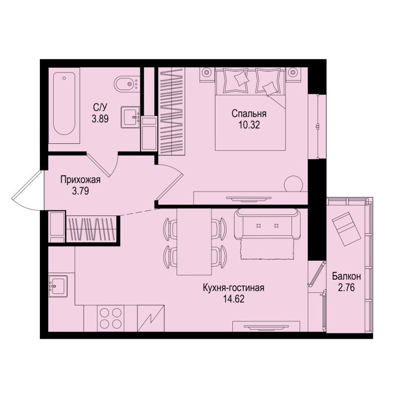 Продажа 1-комн квартиры в новостройке Новосергиевка д., Ленинградская ул.,  к. 1-5