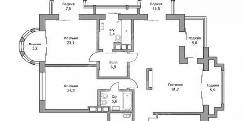 3-комн квартира Озерковская набережная,  д. 52А