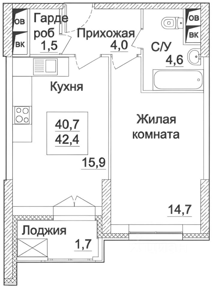 Аренда 1-комн квартиры на вторичном рынке Хорошевское шоссе, 25Ак3
