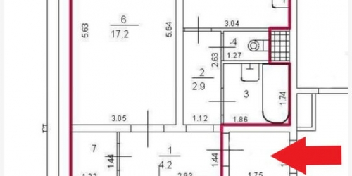 2-комн квартира Коллонтай ул,  д. 6,  к. 1