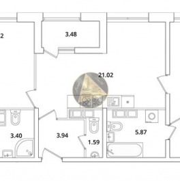 Продажа 2-комн квартиры на вторичном рынке Полюстровский пр-кт,  д. 77