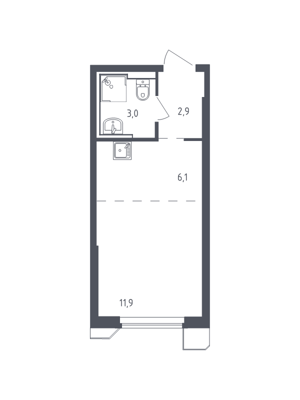 Продажа студии Раздоры д, 1 км Мякининского ш,  к. 21